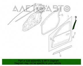 Накладка двери боковая передняя правая Infiniti G25 G35 G37 4d 06-14