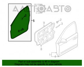 Garnitura ușii din față dreapta Nissan Murano z50 03-08