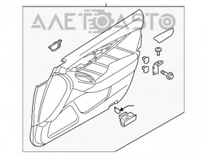 Capacul ușii, cartela din față dreapta Infiniti Q50 14-15 gri, zgârietură