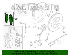 Колодки тормозные передние 4шт комплект Audi Q5 80A 18-24 OEM