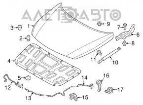 Cablu deschidere blocare capota partea din fata Hyundai Sonata 15-19 nou original OEM