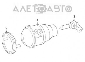 Farul de ceață dreapta pentru Lexus RX400h 06-09, nisip