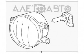 Farul de ceață stânga pentru Toyota Rav4 16-18 restilizat, nou, neoriginal DEPO.