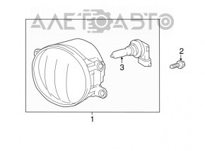 Противотуманная фара птф левая Toyota Rav4 16-18 рест