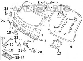 Inchidere electrica portiere portbagaj Hyundai Tucson 16-20 noua originala OEM