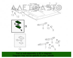 Plafonul de iluminare frontal pentru Lexus RX300 RX330 RX350 RX400h 04-09