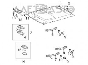 Plafonul de iluminare frontal pentru Lexus RX300 RX330 RX350 RX400h 04-09