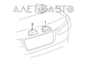 Подсветка номера крышки багажника правая Lexus ES350 07-12