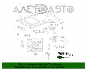 Plafonul de iluminare pentru pasagerii Lexus LS460 LS600h 07-12