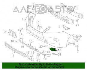 Rama dreapta a farurilor de ceață pentru Lexus RX350 RX450h 13-15 restilizat, set de 2 bucăți