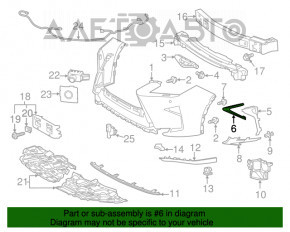 Молдинг хром обрамления птф правый Lexus RX350 RX450h 16-19