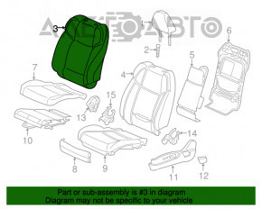 Scaunul șoferului Acura TLX 15- fără airbag