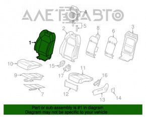 Scaunul șoferului Acura MDX 16-20 cu airbag, electric, piele gri, uzat