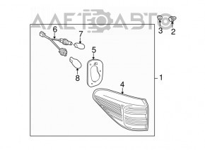 Lanterna exterioară aripă dreapta Lexus RX350 10-12 pre-restilizare