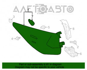 Lanterna exterioară aripă dreapta Lexus RX350 RX450h 16-22