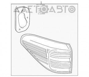 Lanterna exterioară aripă dreapta Lexus RX450h 10-12 pre-restilizare
