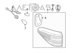 Lanterna exterioară aripă dreapta Lexus RX450h 10-12 pre-restilizare