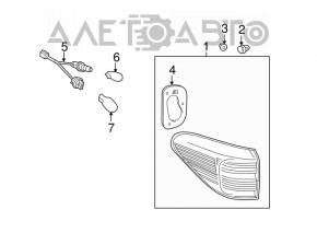 Lanterna exterioară aripă stângă Lexus RX350 RX450h 13-15 restilizat