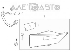 Lampa interioară pentru capacul portbagajului dreapta pentru Lexus IS 14-16 pre-restilizare