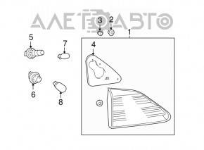 Lampa interioară pentru capacul portbagajului stânga Lexus RX450h 13-15 restyled