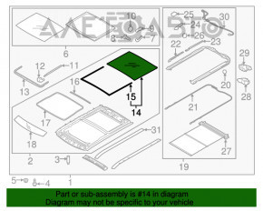 Geam lunetă spate Kia Soul 14-19