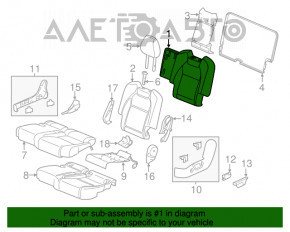 Rândul din spate al scaunelor, al doilea rând, Acura MDX 14-16, piele bej