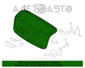 Capacul portbagajului Kia Optima 14-15 restilizat, negru