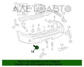 Reflectorul din bara spate stânga pentru Toyota Highlander 08-10