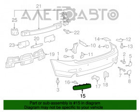 Reflectorul din bara spate dreapta pentru Lexus IS250 IS300 IS350 06-13, nou, original OEM