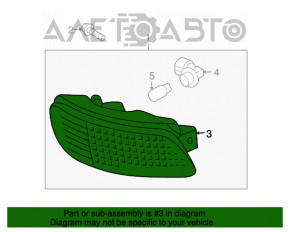 Reflectorul din spate al barei de protecție dreapta pentru Lexus RX330 RX350 RX400h 06-09 din SUA, nou, original OEM