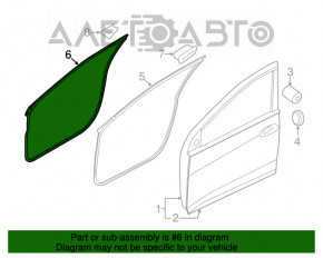 Garnitură de etanșare a ușii față dreapta Hyundai Elantra UD 11-16