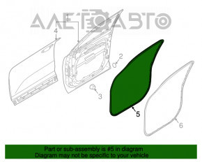 Garnitură de etanșare a ușii din față dreapta pentru Kia Sorento 16-20