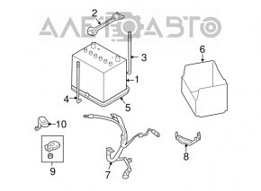 Suport baterie scurt Subaru Outback 10-14