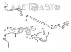 Cablu de alimentare care trece prin întregul caroserie până la bateria Toyota Camry v50 12-14 SUA