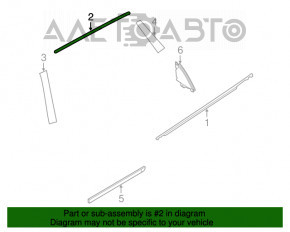 Moldura ușii spate dreapta superioară Nissan Rogue 14-20 crom