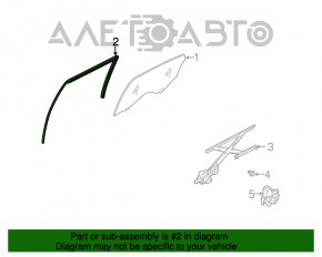 Garnitură de geam spate stânga Infiniti FX35 FX45 03-08