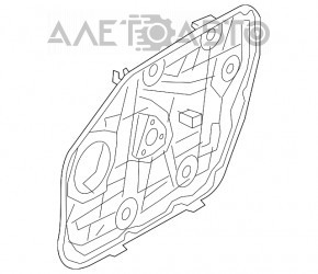 Geam electric cu motor, dreapta față, Hyundai Tucson 16-20