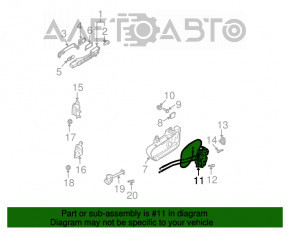 Blocarea ușii din spate dreapta Nissan Murano z50 03-08