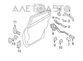 Blocare ușă spate dreapta Infiniti G25 G35 G37 4d 06-14