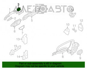 Manerul exterior al ușii din spate stânga pentru Infiniti JX35 QX60 13-