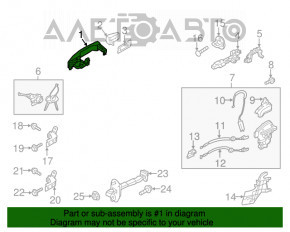 Ручка двери внешняя передняя правая Kia Soul 14-19 keyless