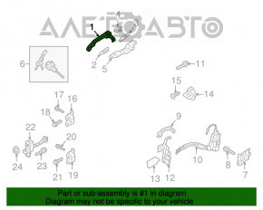 Manerul ușii exterioare față stânga Hyundai Tucson 16-20 keyless crom