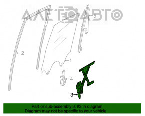 Mecanismul de ridicare a geamului din spate dreapta pentru Infiniti JX35 QX60 13-