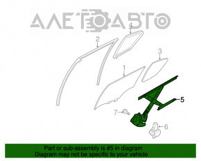 Geam electric cu motor spate stânga Infiniti Q50 14-