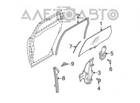 Geam electric cu motor spate stânga Nissan Murano z50 03-08