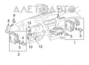 Блок предохранителей в торпеде левый Lexus GS300 GS350 GS430 GS450h 06-11