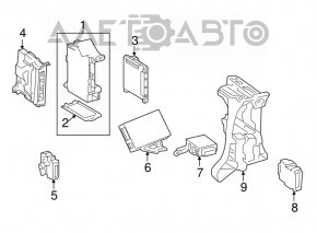 Blocul de siguranțe subtorpedou complet cu MPX Lexus ES300h 13-18