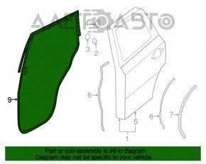Уплотнитель двери задней правой Infiniti JX35 QX60 13-