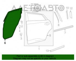 Уплотнитель двери задней правой Nissan Murano z52 15-