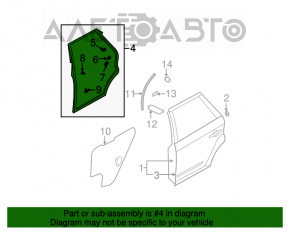 Garnitura ușii din spate dreapta Nissan Murano z50 03-08